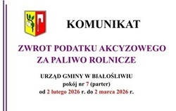 Zdjęcie do KOMUNIKAT - ZWROT PODATKU AKCYZOWEGO ZA PALIWO...