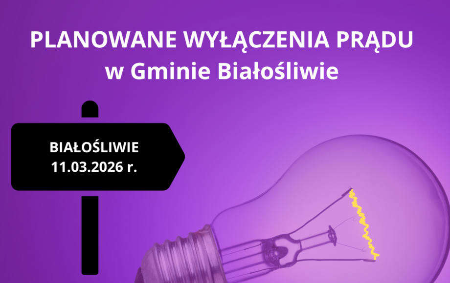 Zdjęcie do PLANOWANE WYŁĄCZENIA PRĄDU w Gminie Białośliwie &rArr; 11.03.2026...
