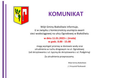 Zdjęcie do KOMUNIKAT - ulica Ogrodowa.