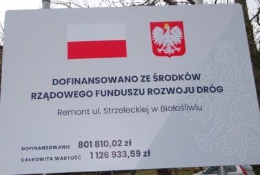 Zdjęcie do &bdquo;Remont ul. Strzeleckiej w&nbsp;Białośliwiu&rdquo;