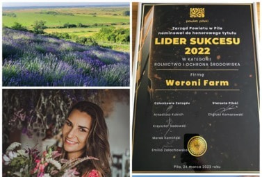 Zdjęcie do Weroni Farm nominowana do tytułu Lider Sukcesu 2022 w kategorii ROLNICTWO I OCHRONA ŚRODOWISKA.