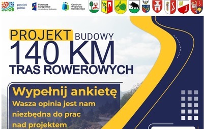 Zdjęcie do Badanie ankietowe dotyczące przebiegu planowanej sieci tras rowerowych na terenie Krajny.
