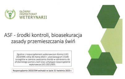 Zdjęcie do Informacja Powiatowego Lekarza Weterynarii w sprawie bioasekuracji.