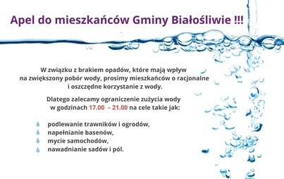 Zdjęcie do Apel do mieszkańc&oacute;w Gminy Białośliwie !!!