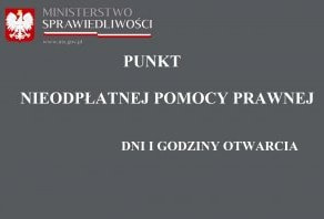 Zdjęcie do PUNKT NIEODPŁATNEJ POMOCY PRAWNEJ