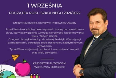 Zdjęcie do 1 września - Początek roku szkolnego 2021/2022