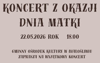 Zdjęcie do 22 maja - koncert z okazji Dnia Matki